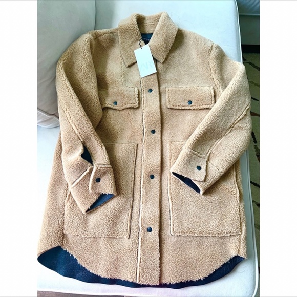 Double faced overshirt shacket fleece - Picture 13 of 15